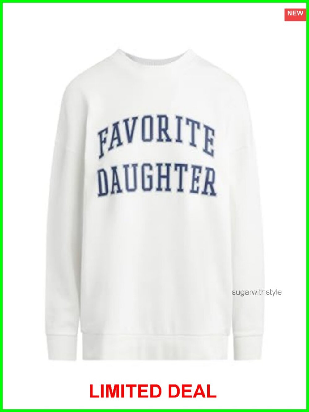 Oversized Collegiate Sweatshirt Crew Neck Long Sleeve Pullover